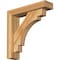 Ekena Millwork Merced Block Rough Sawn Bracket w/ Offset Brace, Western Red Cedar, 4"W x 16"D x 16"H BKT0402X16X16MRC05RWR - alternate 1